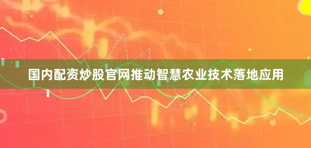 国内配资炒股官网推动智慧农业技术落地应用